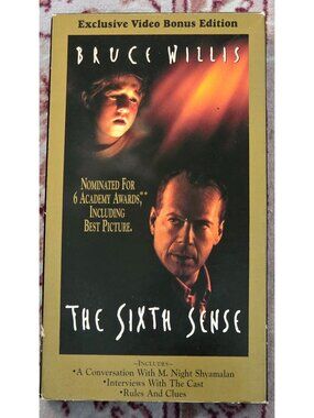 The Sixth Sense VHS 2000 Exclusive Bonus Edition Bruce Willis Haley Joel Osment